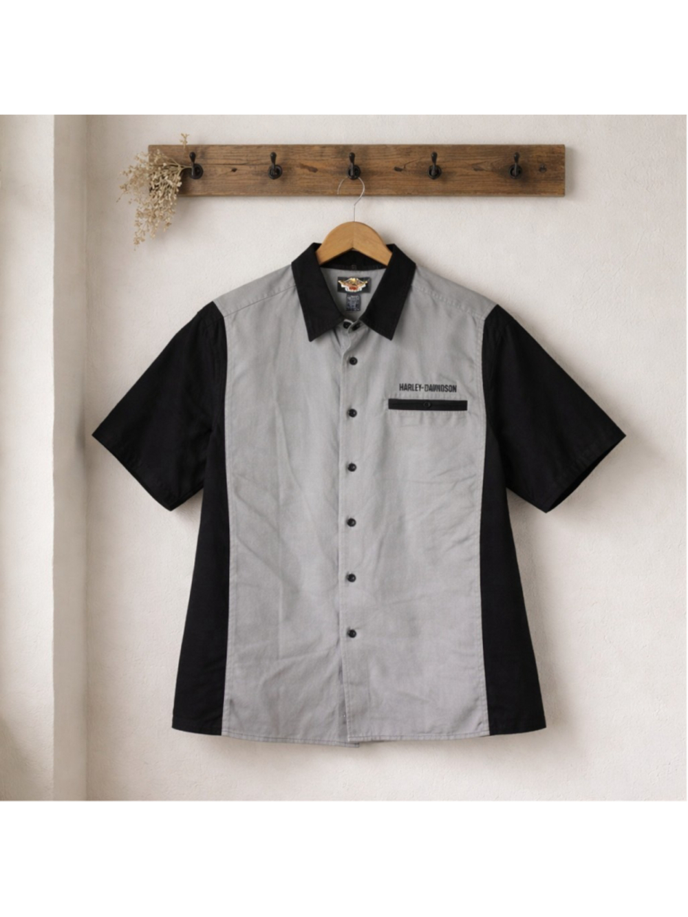 Harley Davidson Button Up Mechanic Shirt Size 3XL